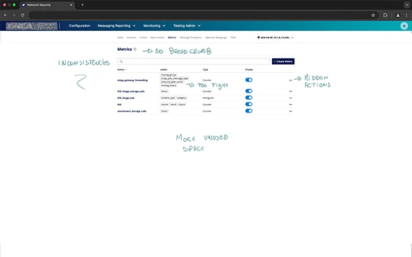 Original UI - Before the project started